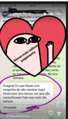 Avaliação de cliente
