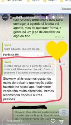 Avaliação de cliente