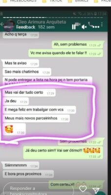 Avaliação de cliente