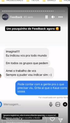 Avaliação de cliente